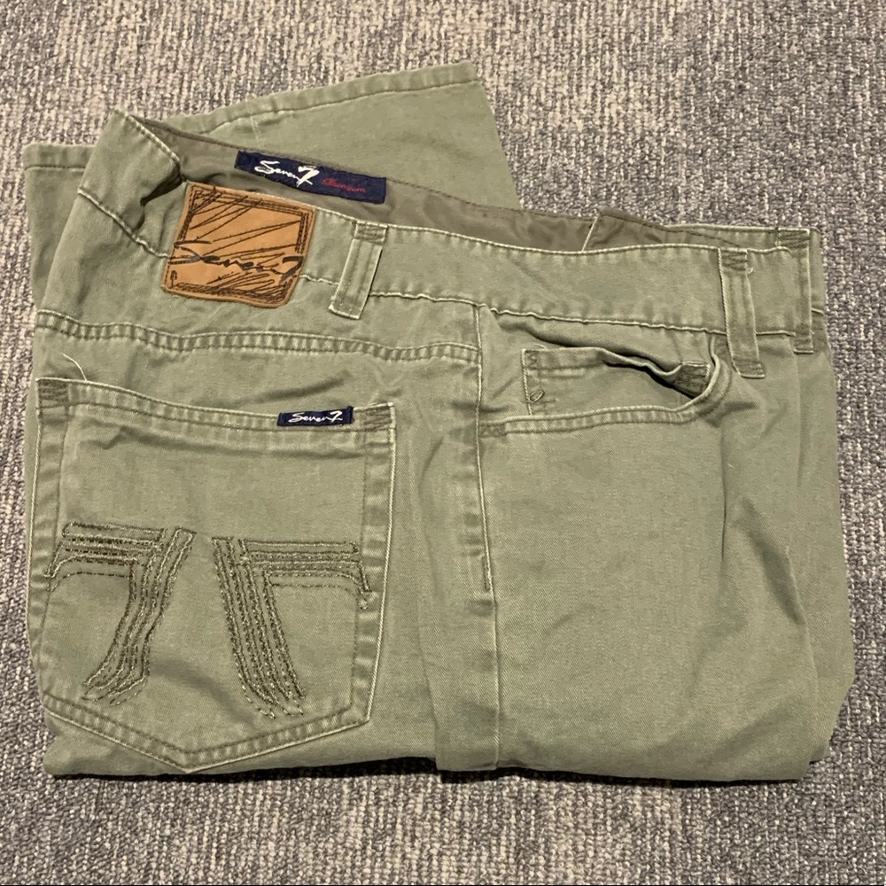 Men’s Seven7 Green/Grey Straight Leg Jeans